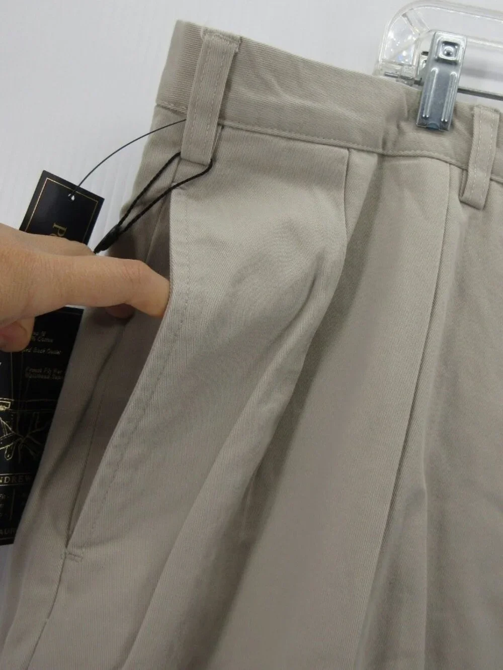 Polo Ralph Lauren Pants 44X32 Big Tan Andrew Chino Pleated Classic Fit